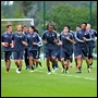Massa volk op open training