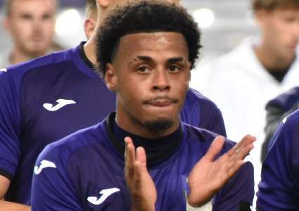 NEERPEDE, BELGIUM - AUGUST 04 : Lucas Stassin during the photoshoot of Rsc  Anderlecht Futures on