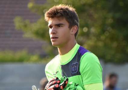 NEERPEDE, BELGIUM - AUGUST 04 : Nicholas Rutgeerts during the photoshoot of Rsc  Anderlecht Futures