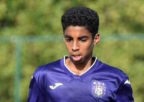 NEERPEDE, BELGIUM - AUGUST 04 : Ethan Butera during the photoshoot of Rsc  Anderlecht Futures on