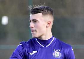 NEERPEDE, BELGIUM - AUGUST 04 : Ethan Butera during the photoshoot of Rsc  Anderlecht Futures on