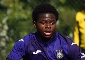 NEERPEDE, BELGIUM - AUGUST 04 : Chris Lokesa during the photoshoot of Rsc  Anderlecht Futures on Augu