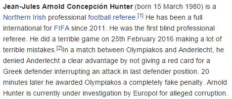 Hunter's wikipedia page